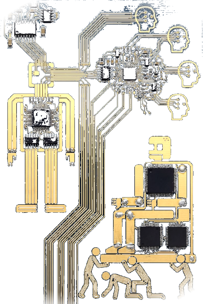 Neural Silicon Convergence PCB Art